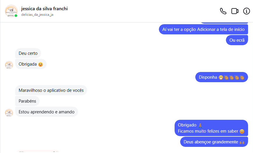 Depoimento 6 de cliente do Doceria Pro